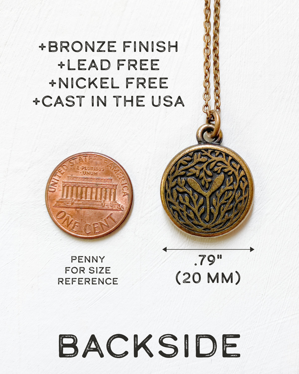 Pinecone Bronze Necklace