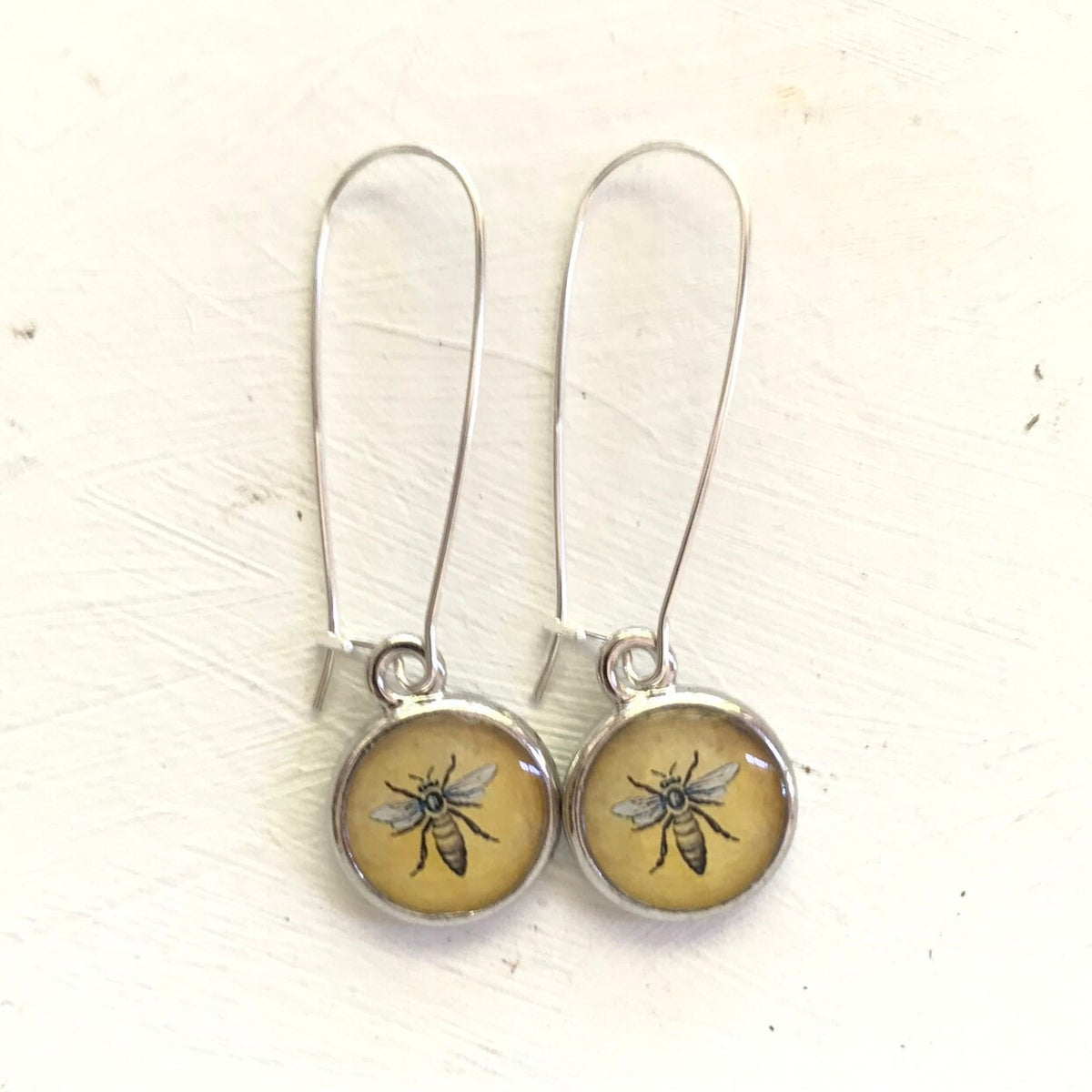 Queen Bee Silver Earrings