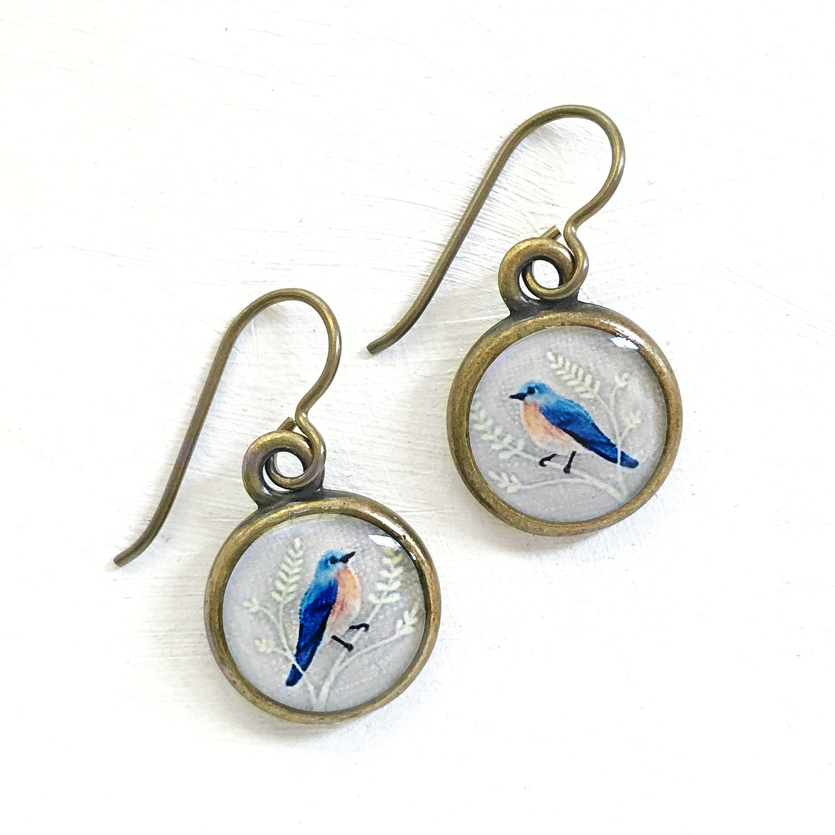 Bluebird Bronze Earrings