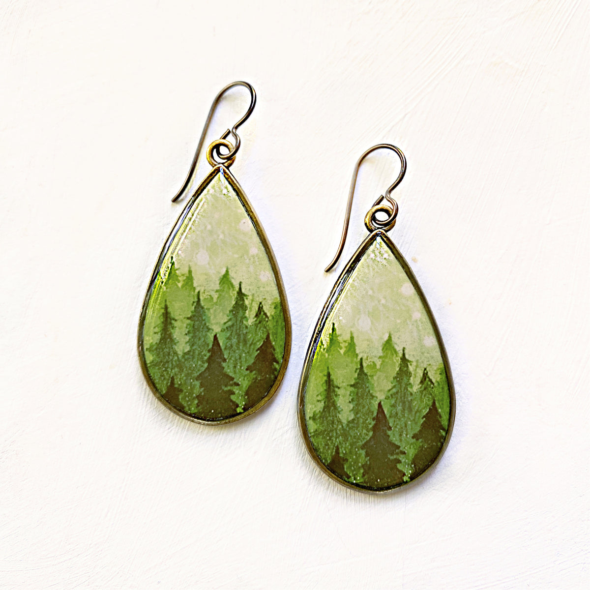 Forest Teardrop Earrings