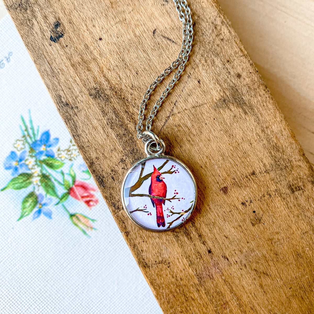 Cardinal Silver Necklace