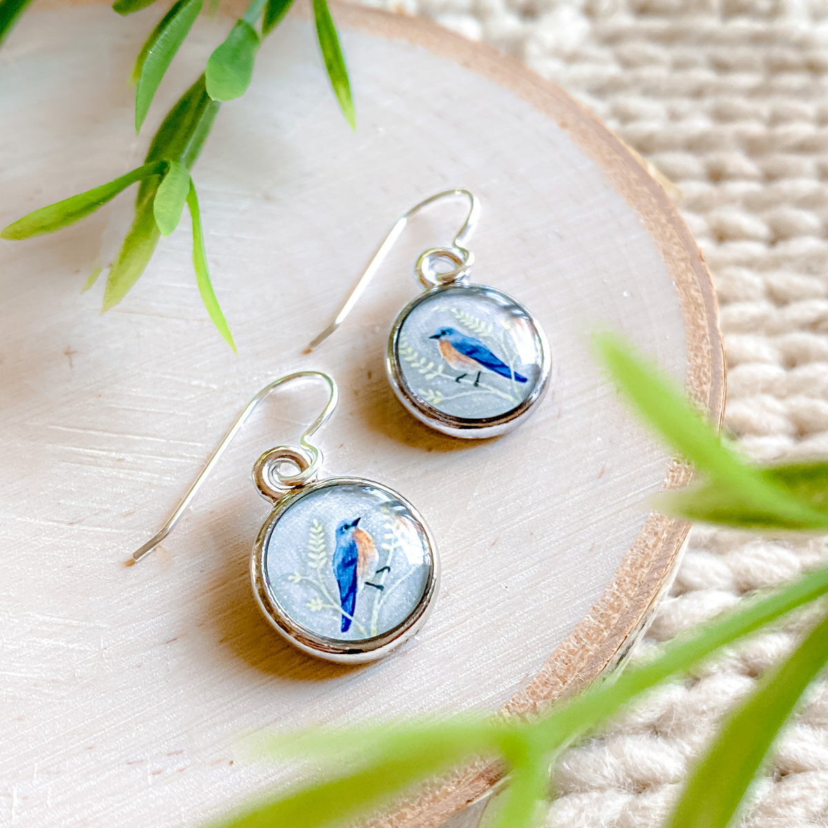 Bluebird Silver Earrings