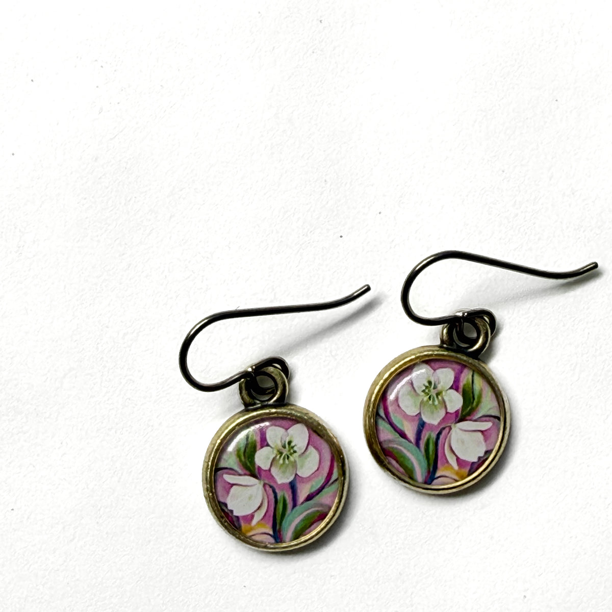 Lenten Rose Bronze Earrings