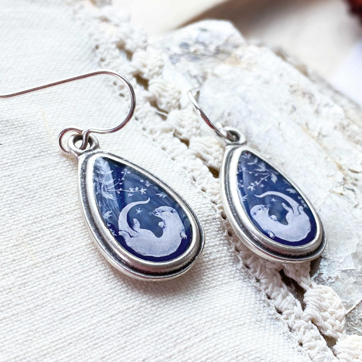 Otter Silver Earrings