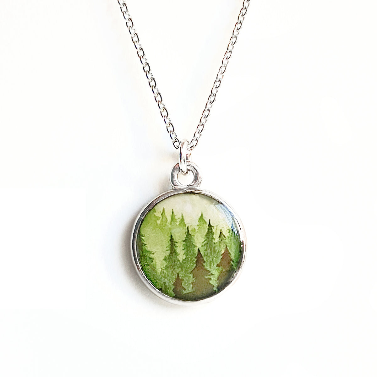 Forest Silver Necklace