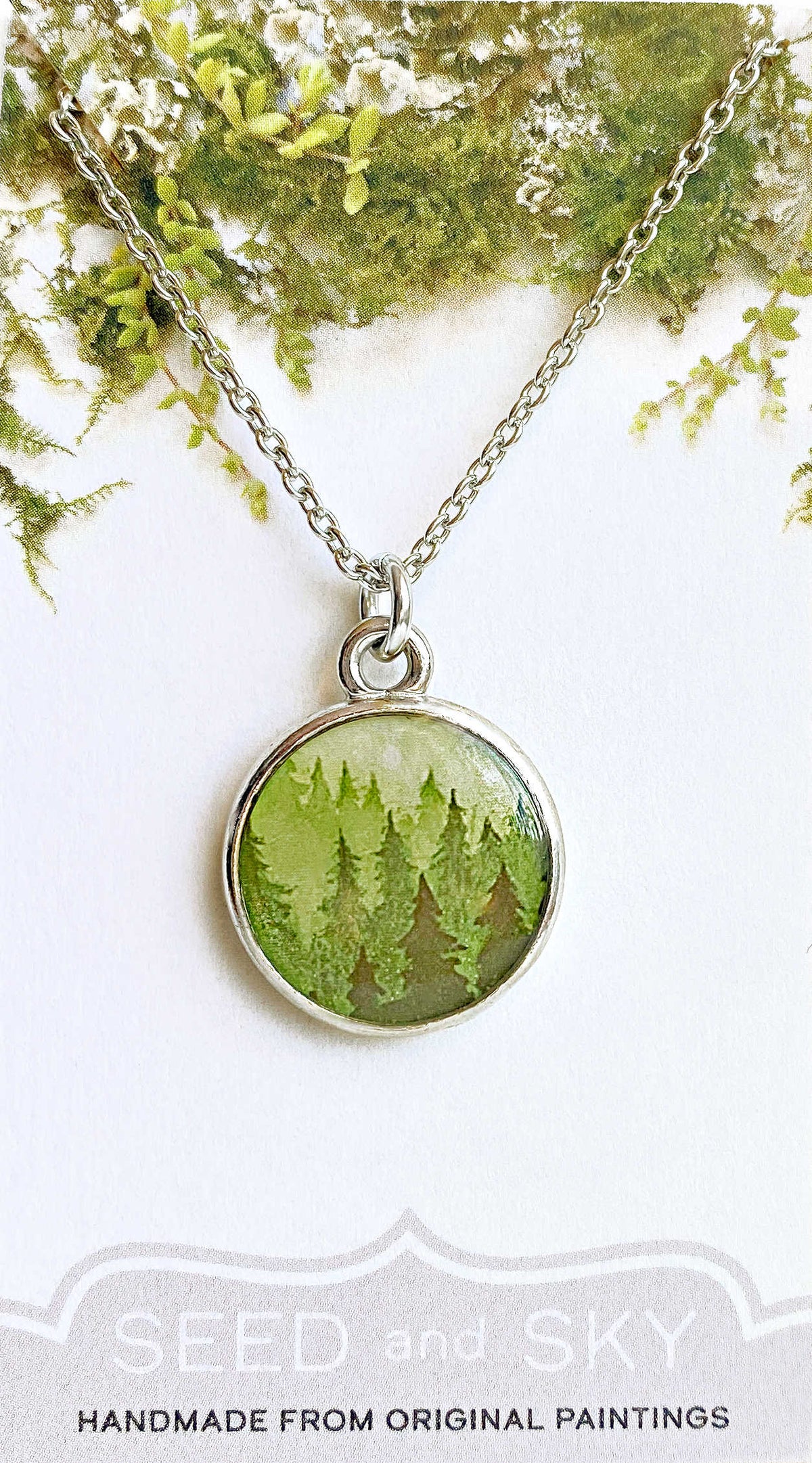 Forest Silver Necklace