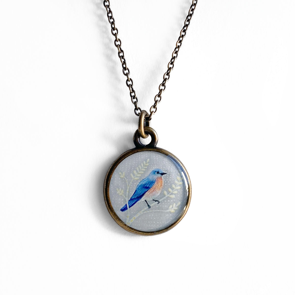 Bluebird Bronze Necklace