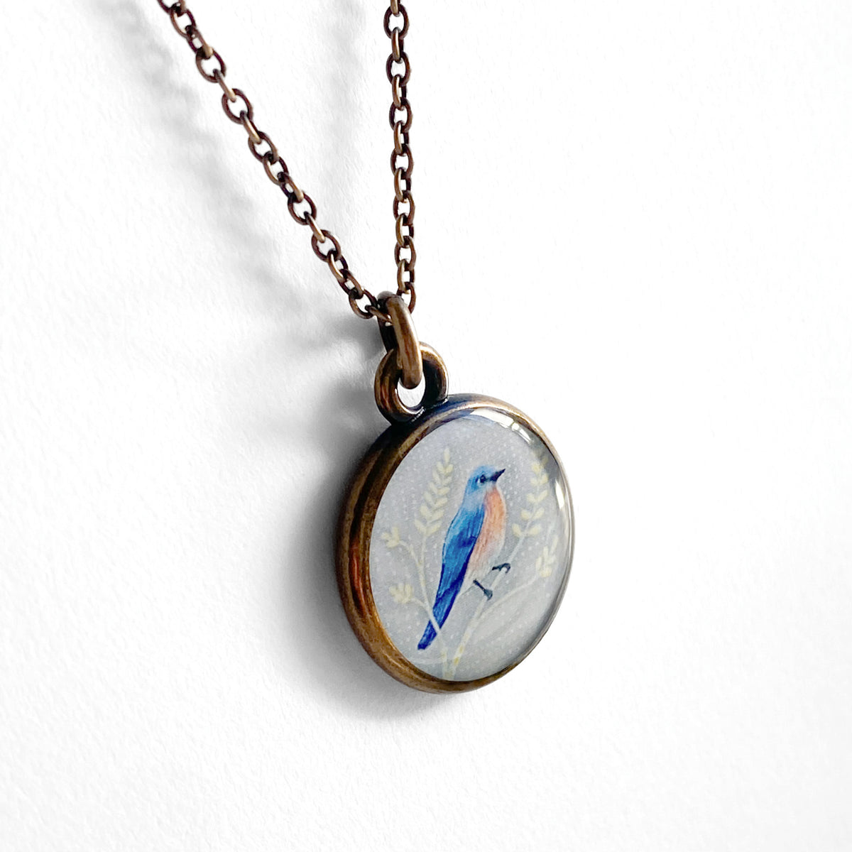 Bluebird Bronze Necklace
