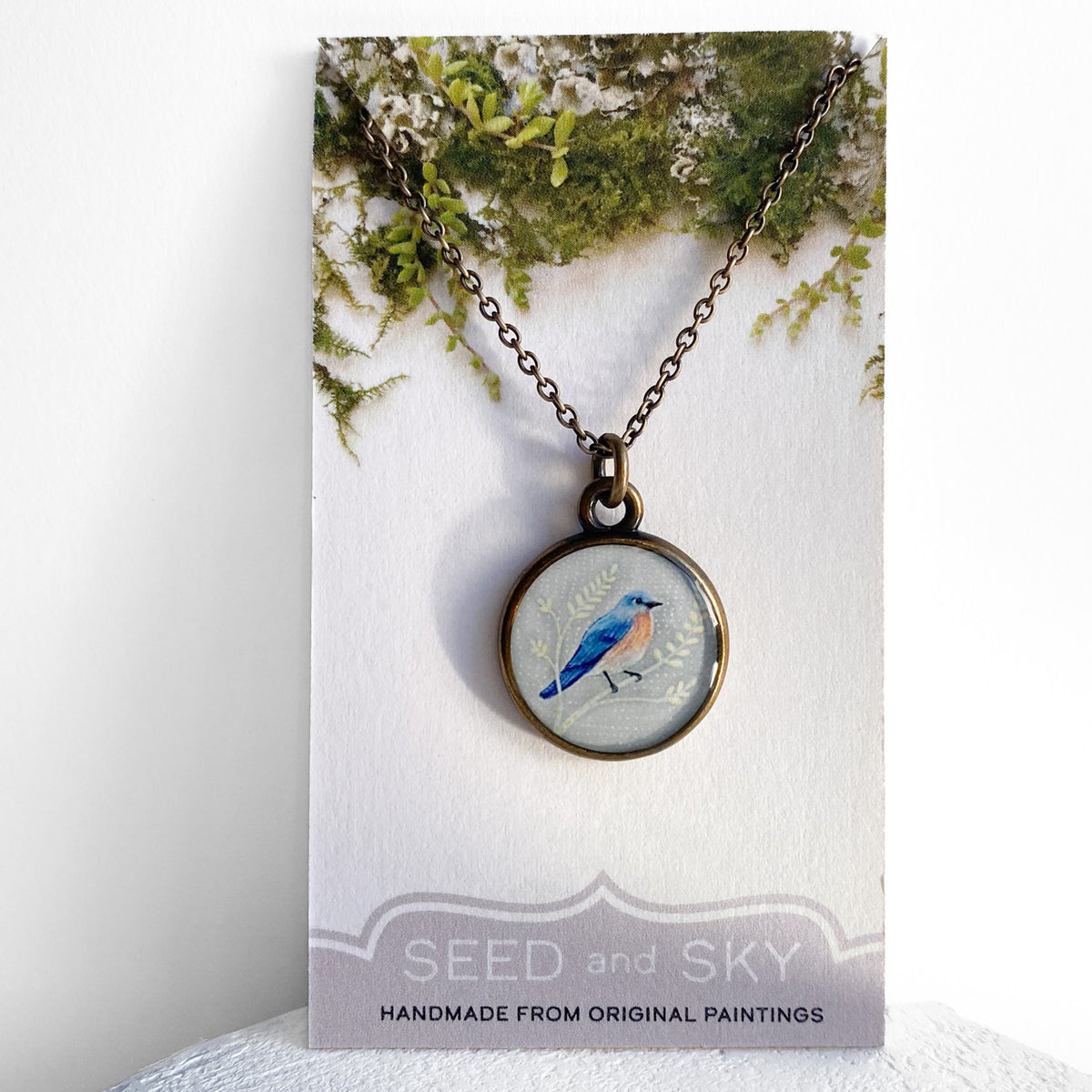 Bluebird Bronze Necklace