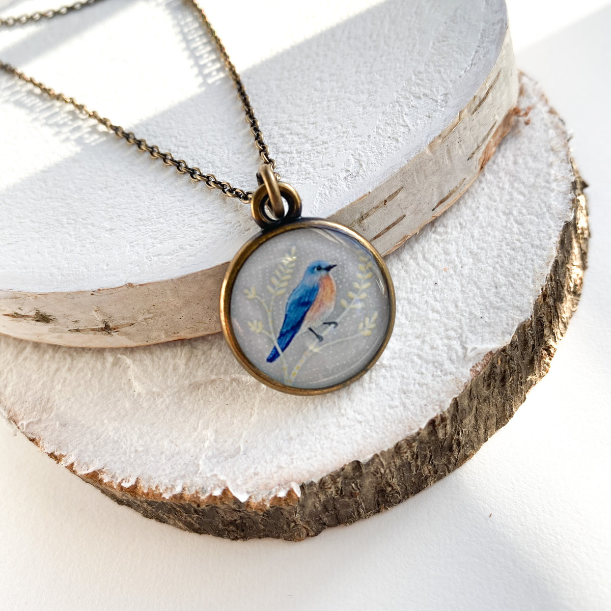 Bluebird Bronze Necklace