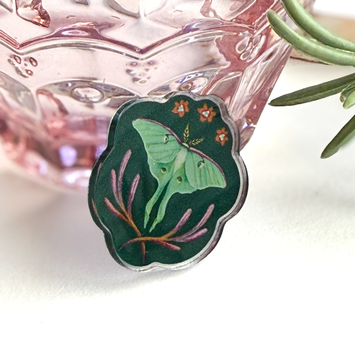 Luna Moth Acrylic Pin