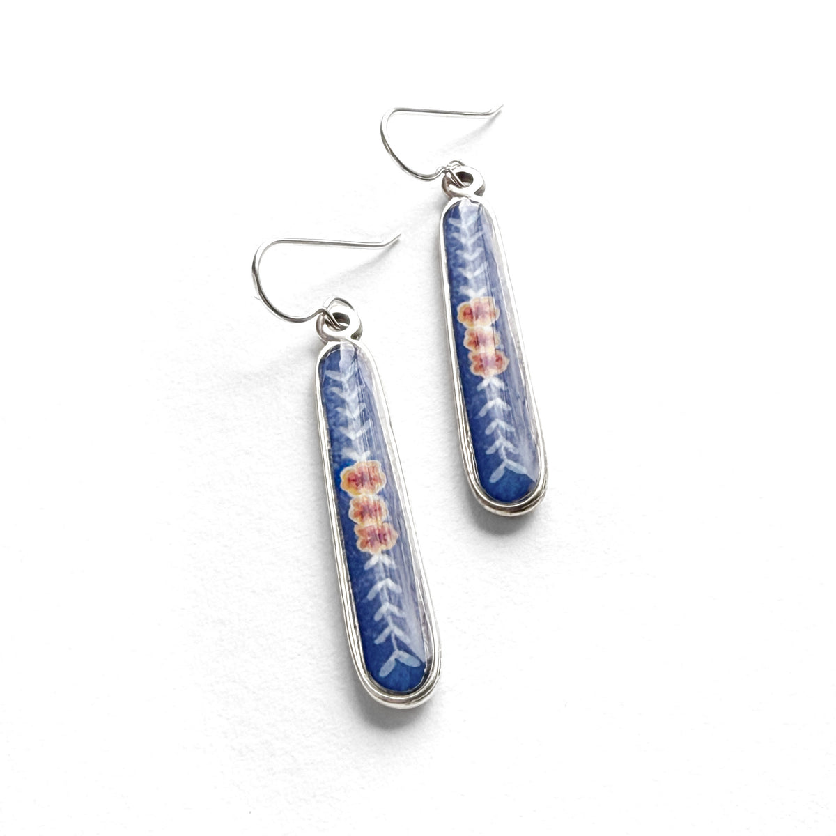 Kindlevine Long Silver Earrings