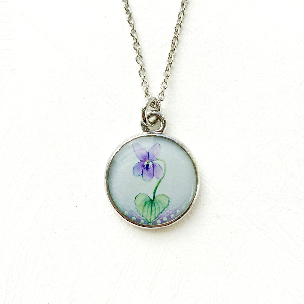 Violet Silver Necklace