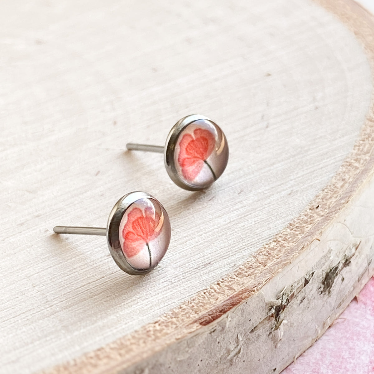 Gentle Poppy Studs