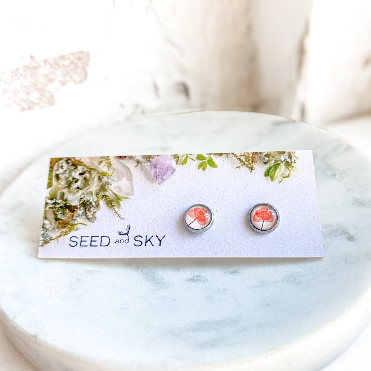 Gentle Poppy Studs