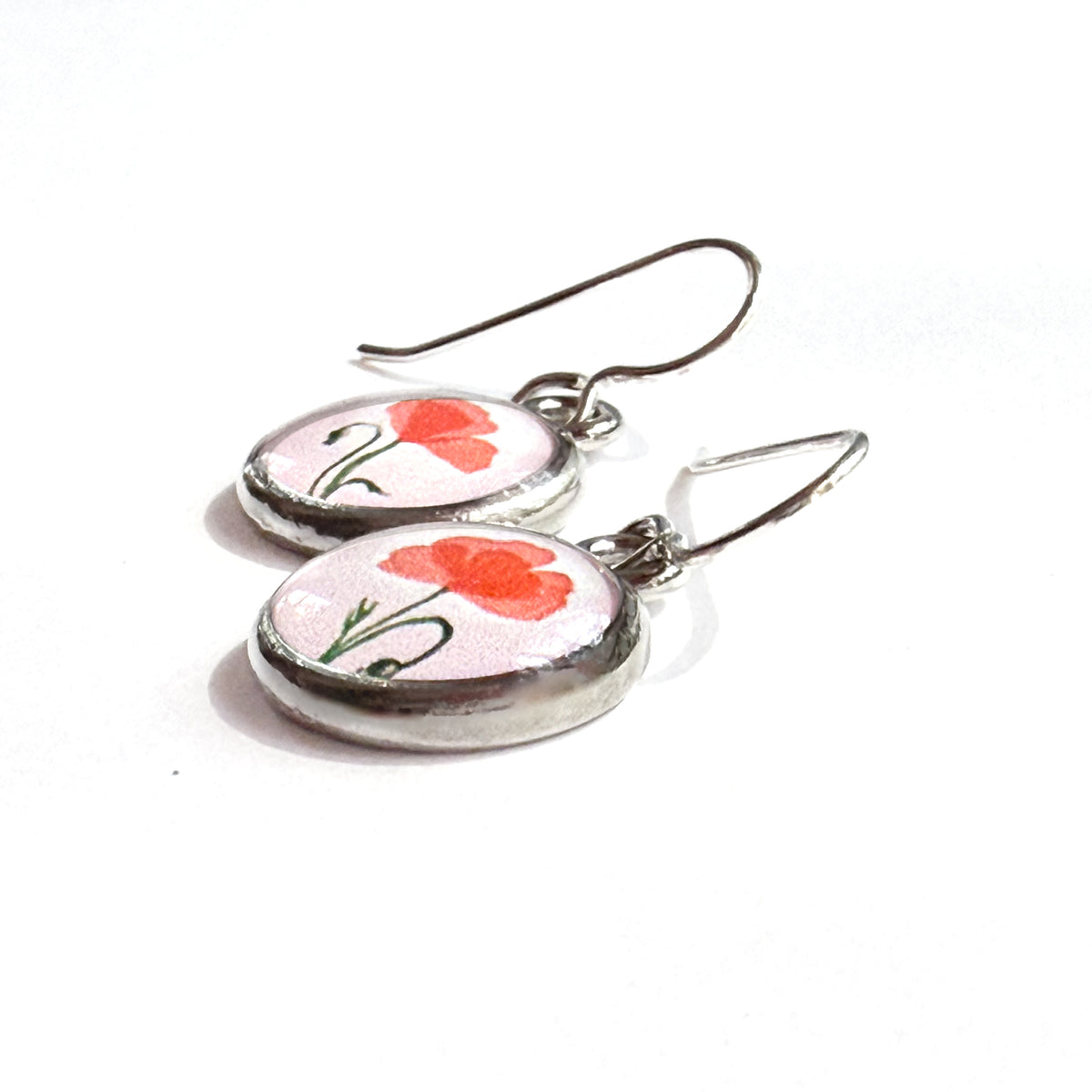 Poppy Silver Earrings