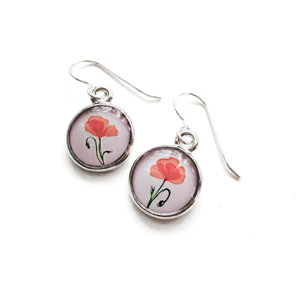 Poppy Silver Earrings