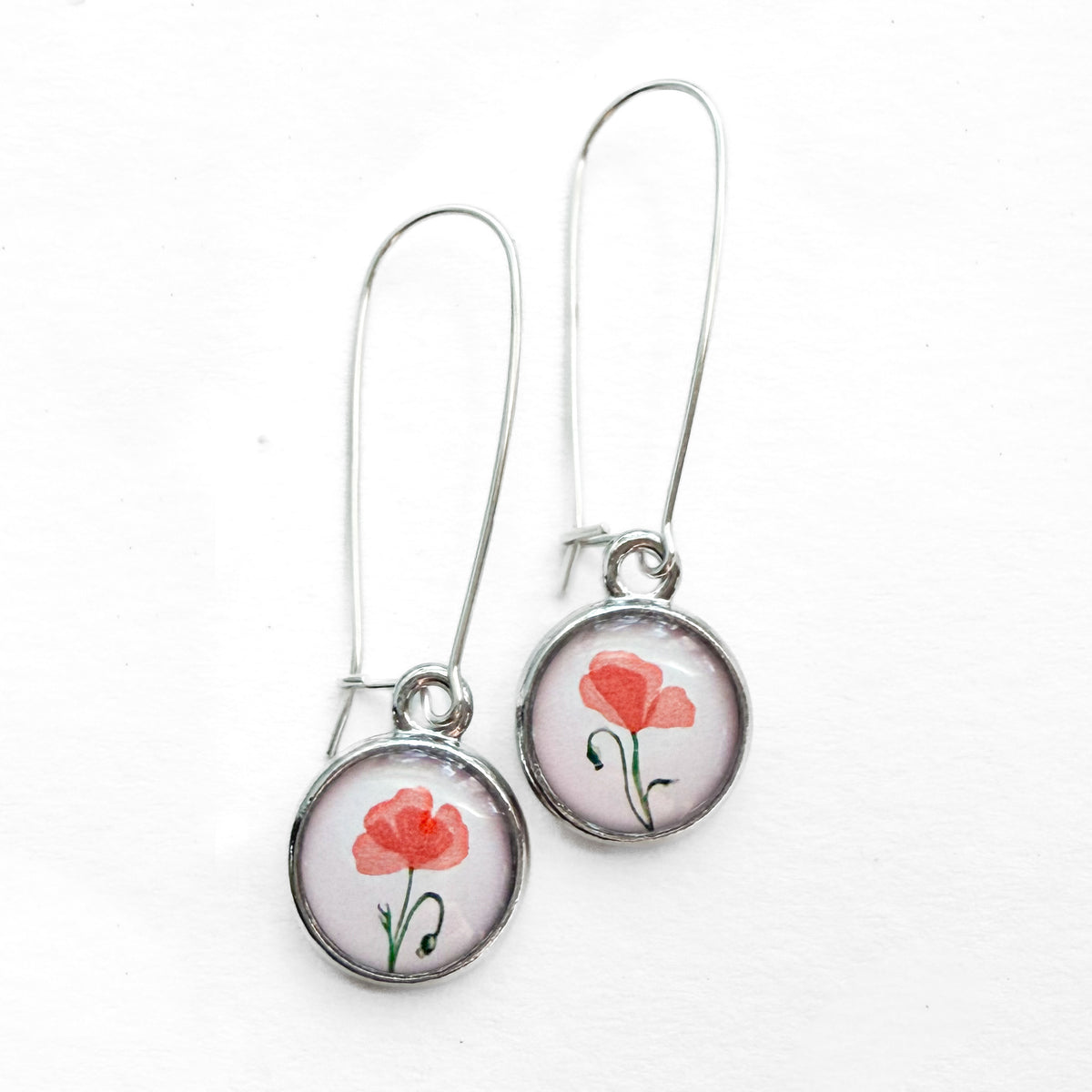 Poppy Silver Earrings
