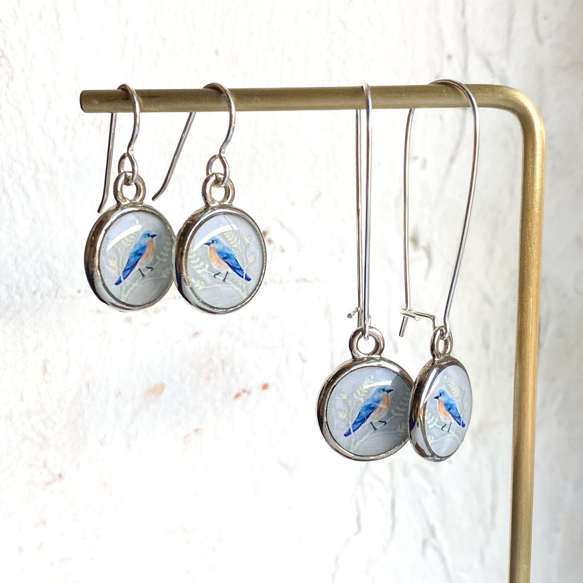 Bluebird Silver Earrings