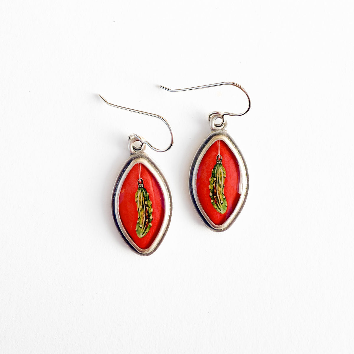 Famous Holiday Pickle Earrings