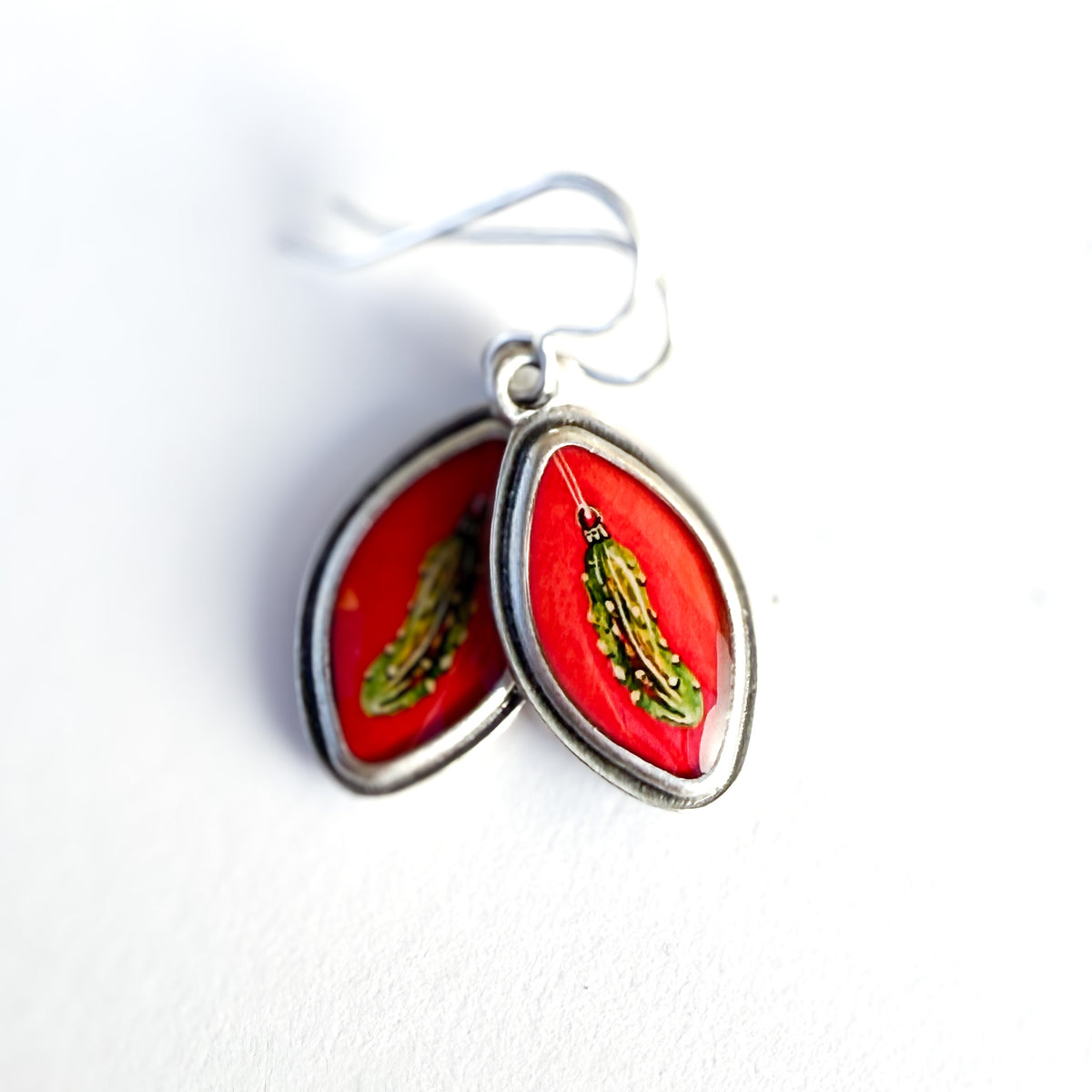 Famous Holiday Pickle Earrings