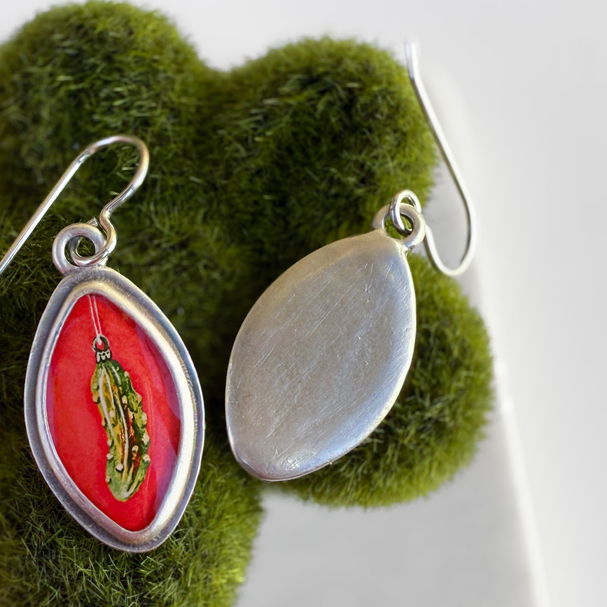 Famous Holiday Pickle Earrings