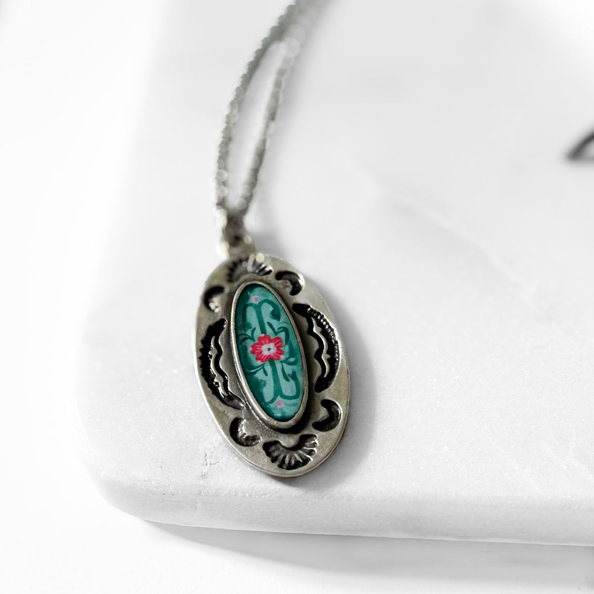 Cactus flower pendant