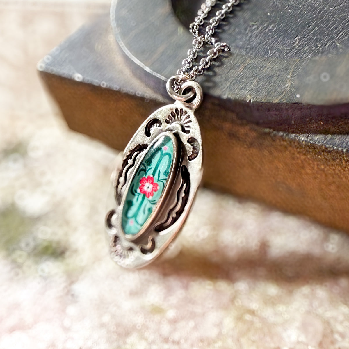 Cactus flower pendant