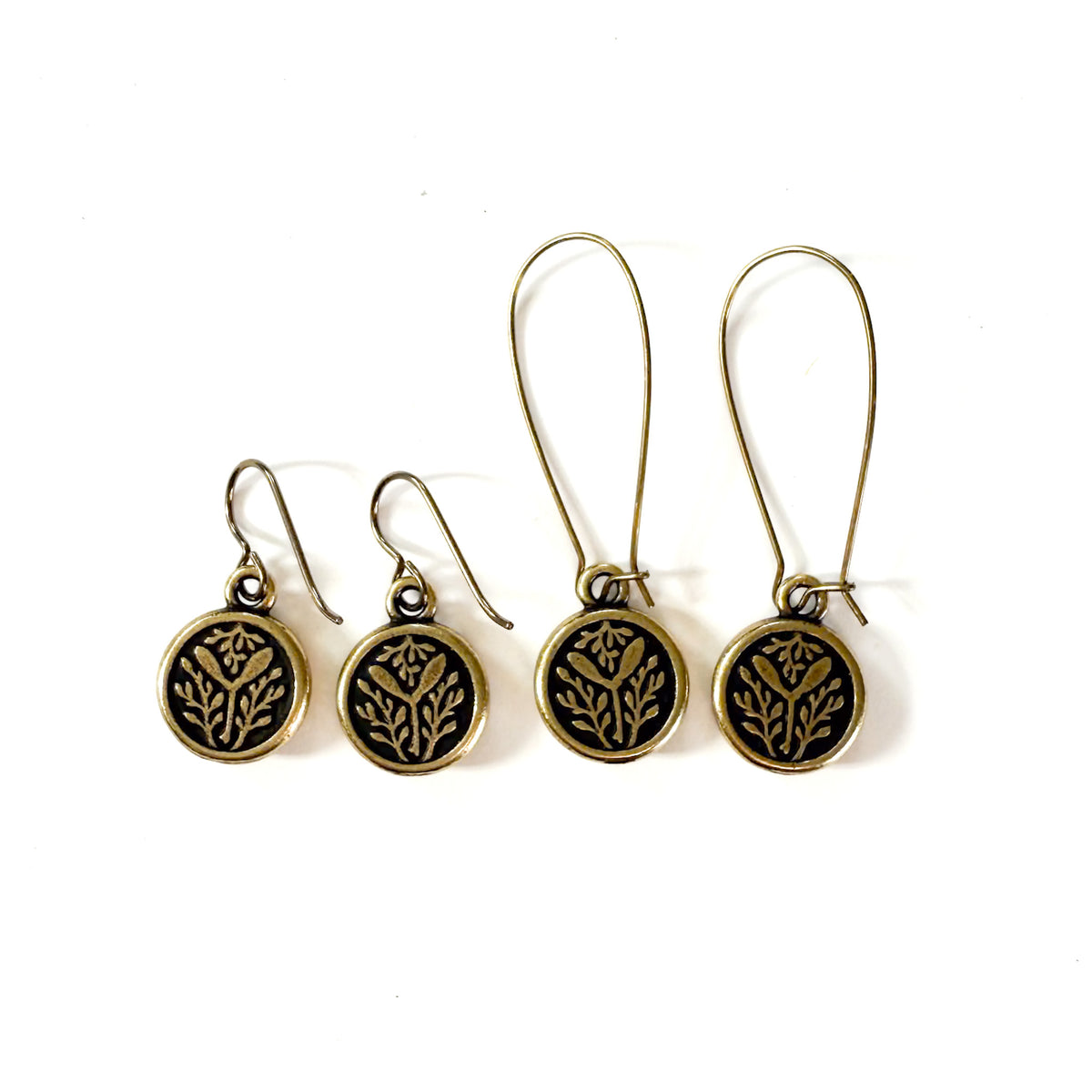 Joyful Flight Bronze Earrings