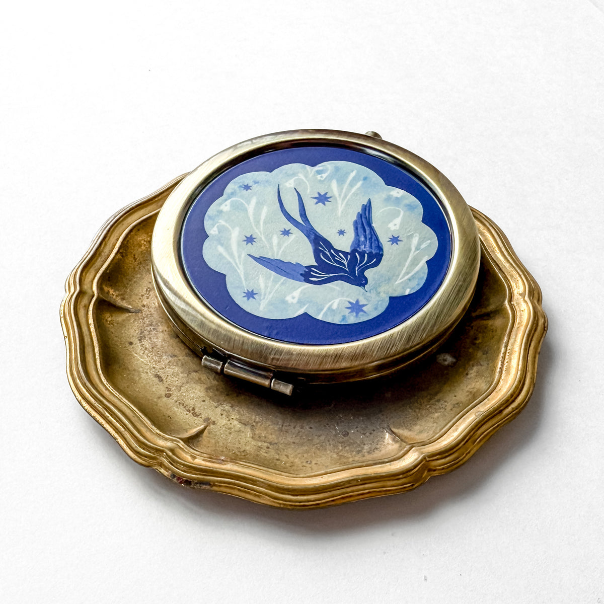 Cloud Bird Pocket Mirror