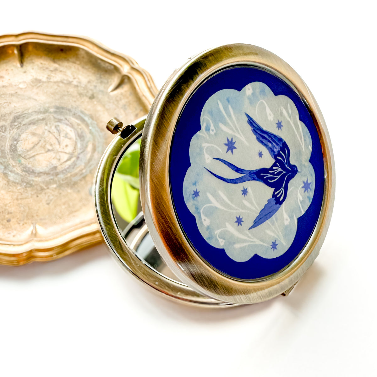 Cloud Bird Pocket Mirror