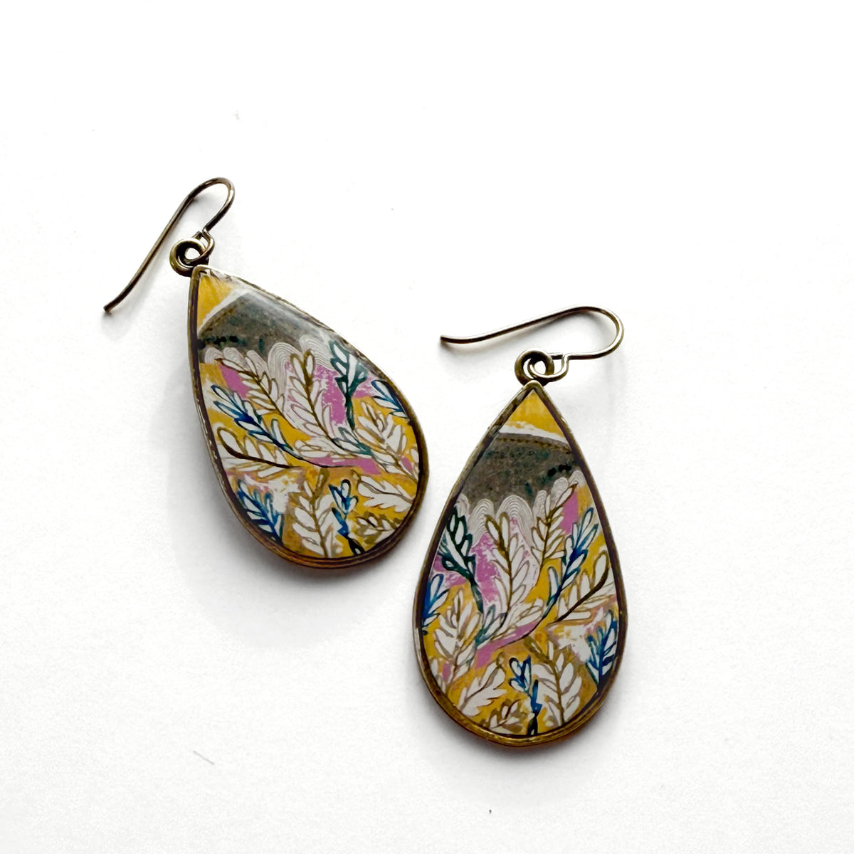 Painter's Garden Teardrop Statement Earrings