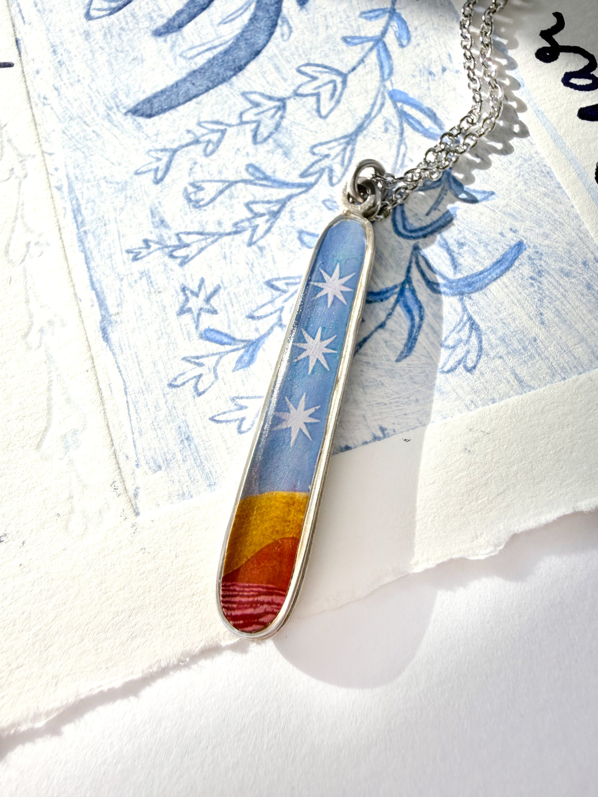 Orion Bar Silver Necklace