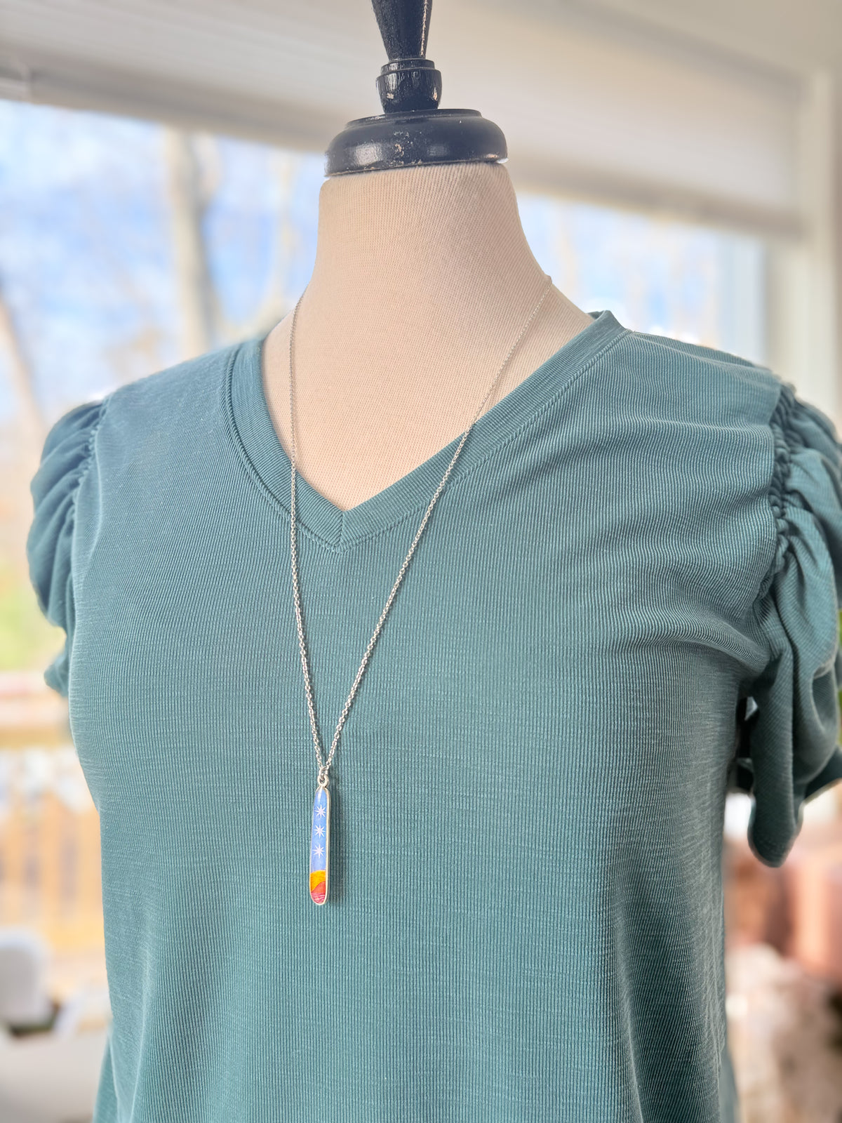 Orion Bar Silver Necklace