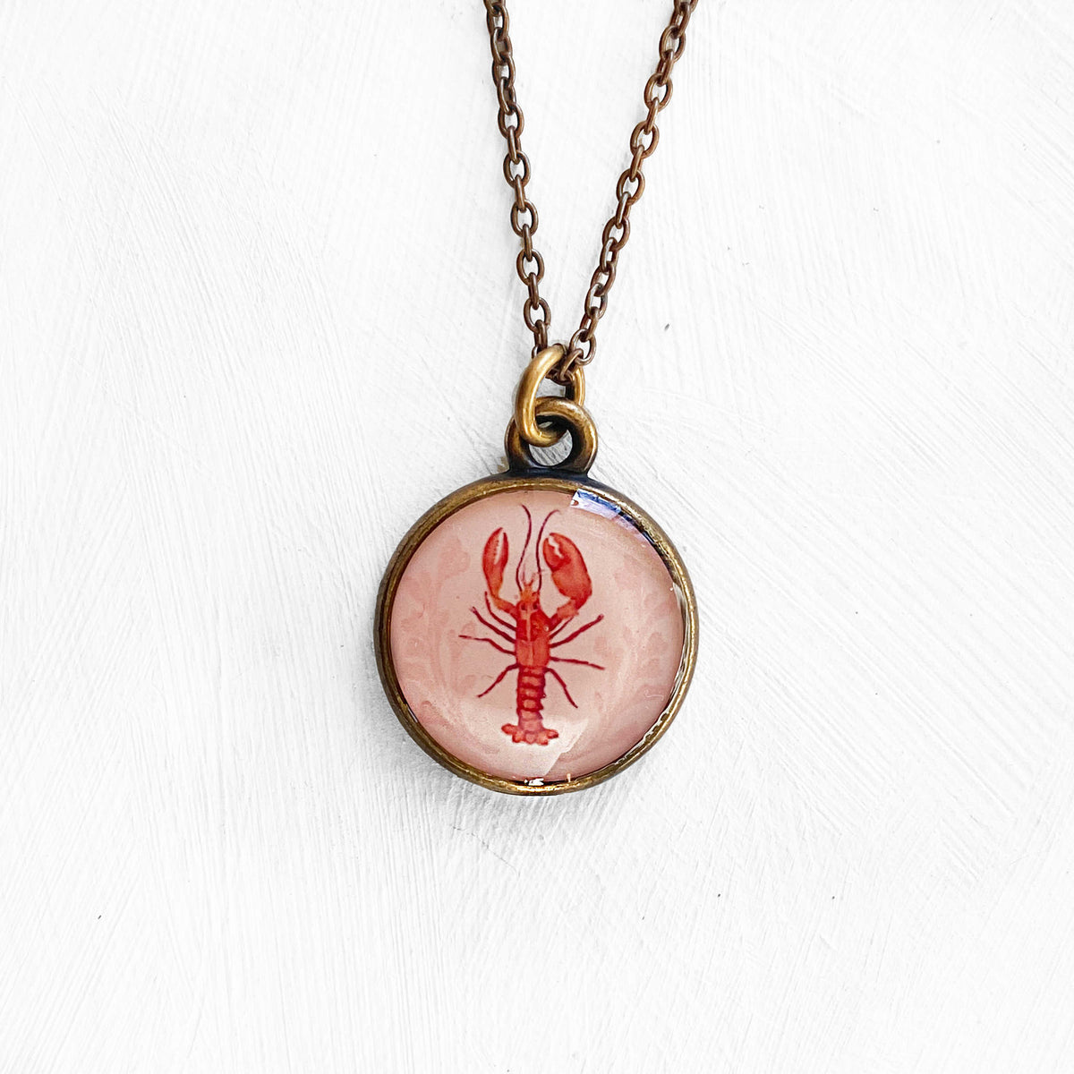 Lobster Bronze Necklace