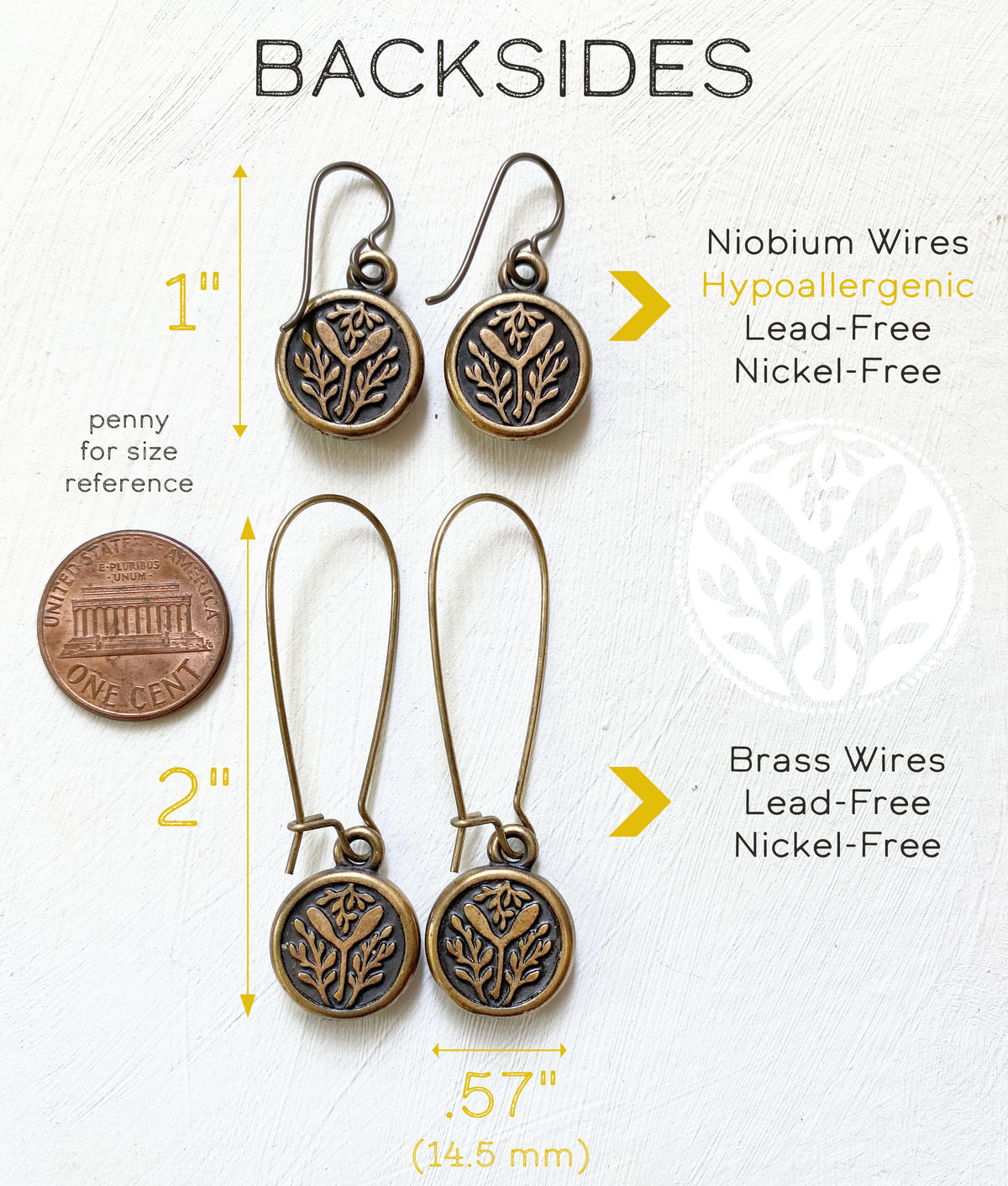 Rise to the Light Bronze Earrings