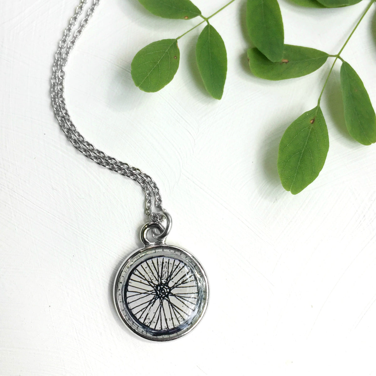 Bike Silver Necklace