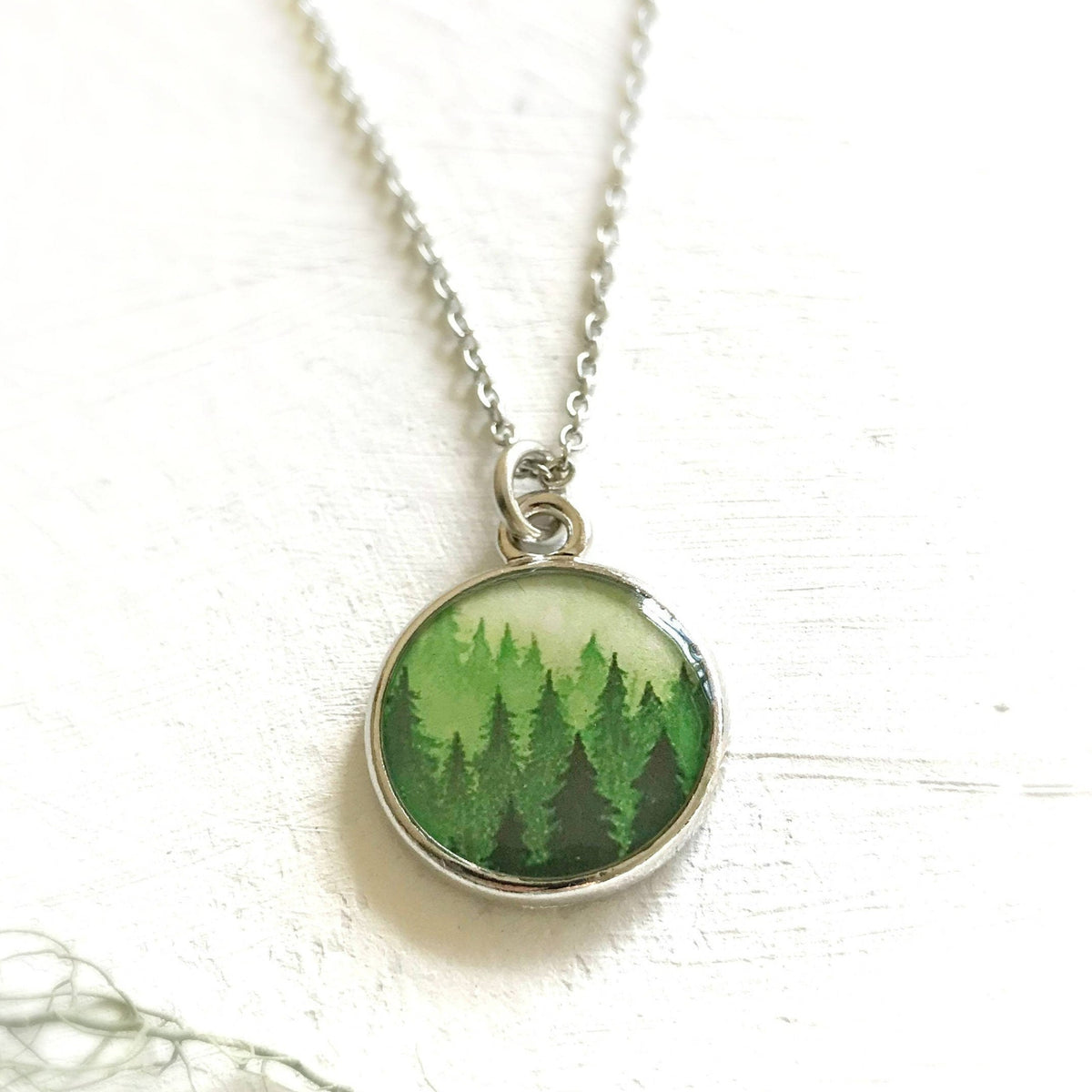 Forest Silver Necklace