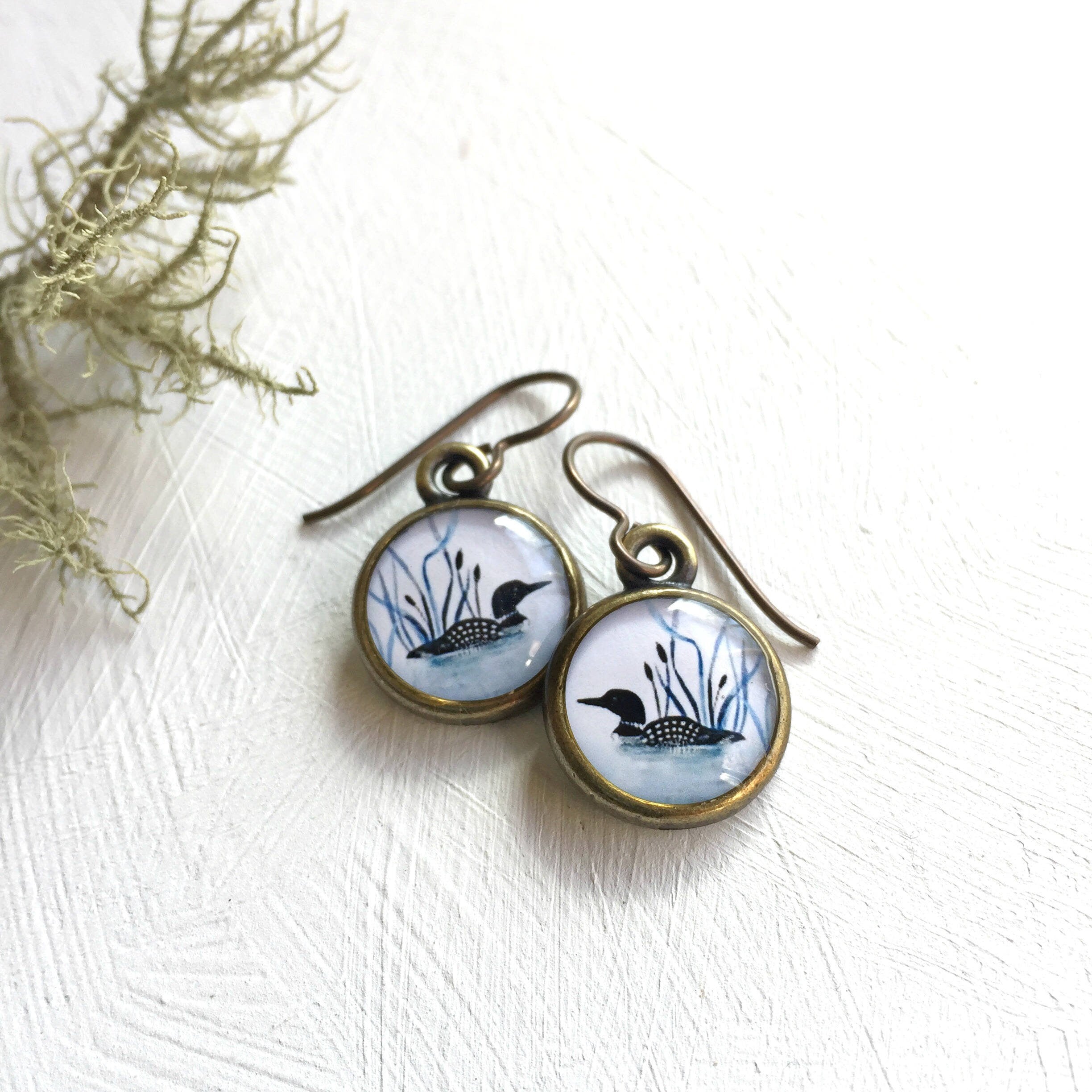 Loon earrings deals