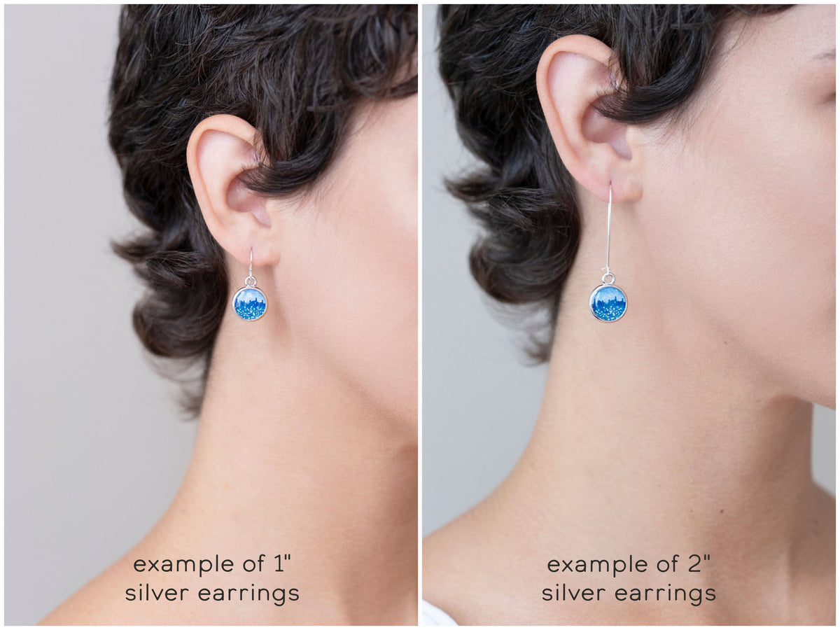 Bluebird Silver Earrings