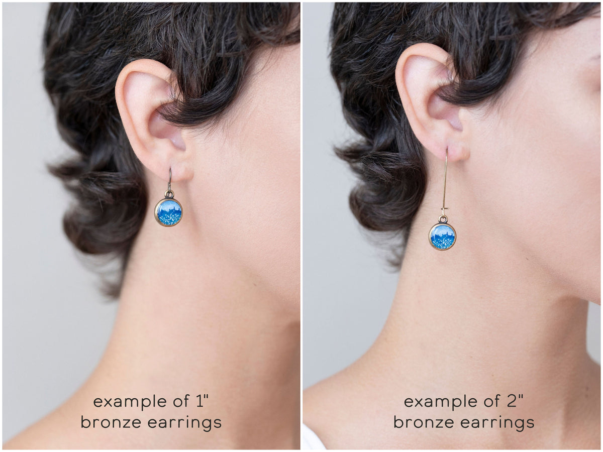 Bluebird Bronze Earrings