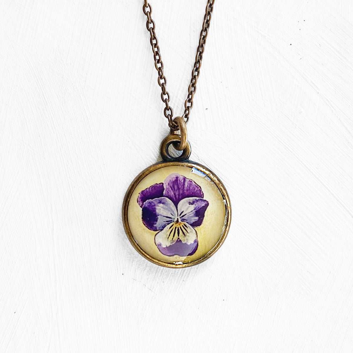 Pansy Bronze Necklace
